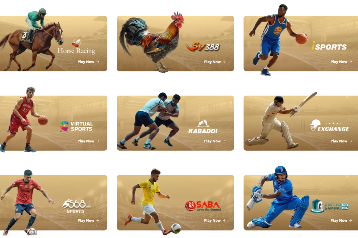 JWIN7 Live view showing all game categories