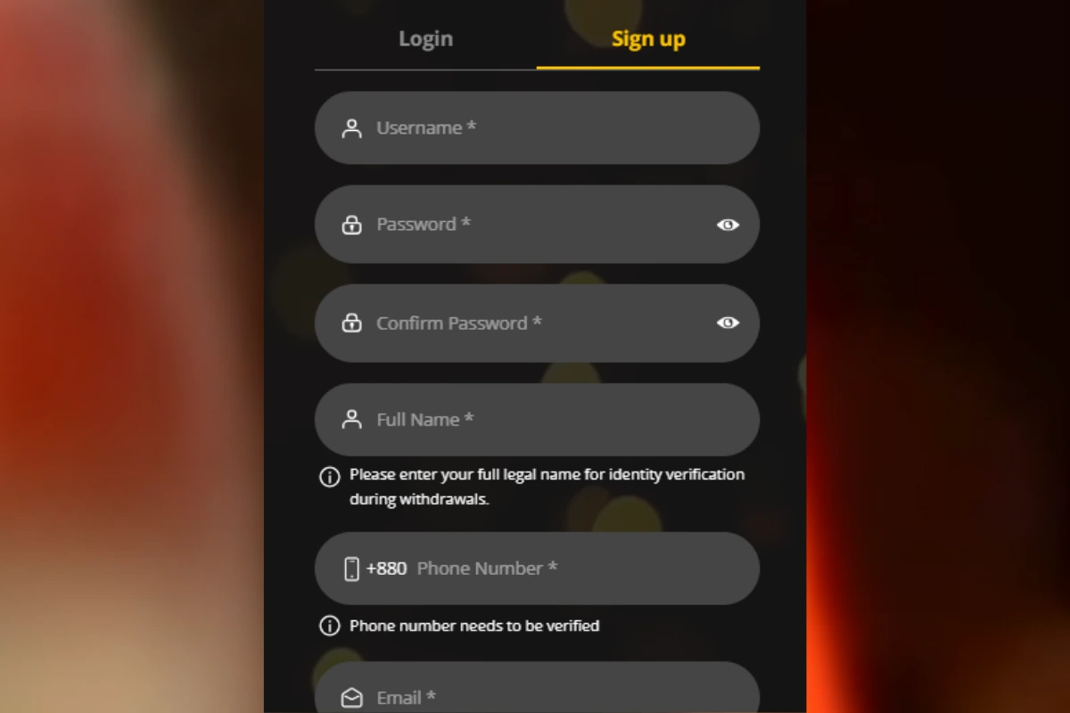 JWIN7 register and account creation shown on mobile devices